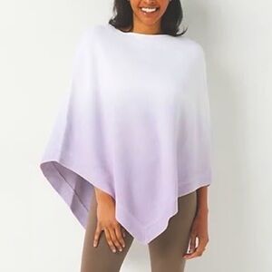 NWT New Barefoot Dreams CozyChic Ultra Lite Poncho Ombré Soft Violet One Size OS
